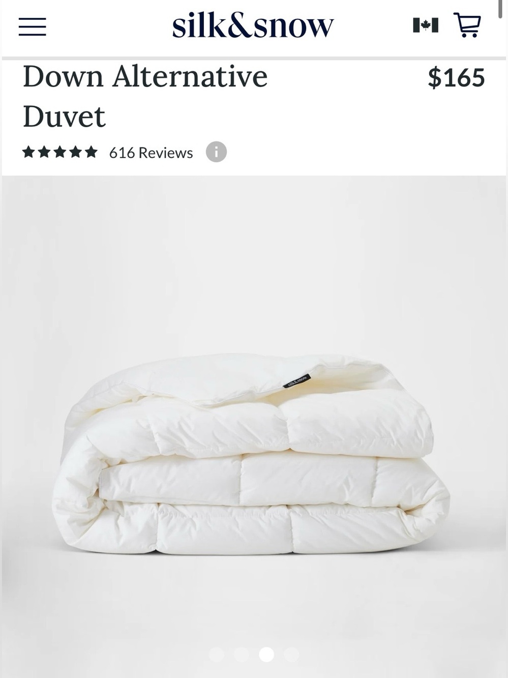 $186.45 Silk&Snow Down Alternative Duvet (Without Case*) All Season, King